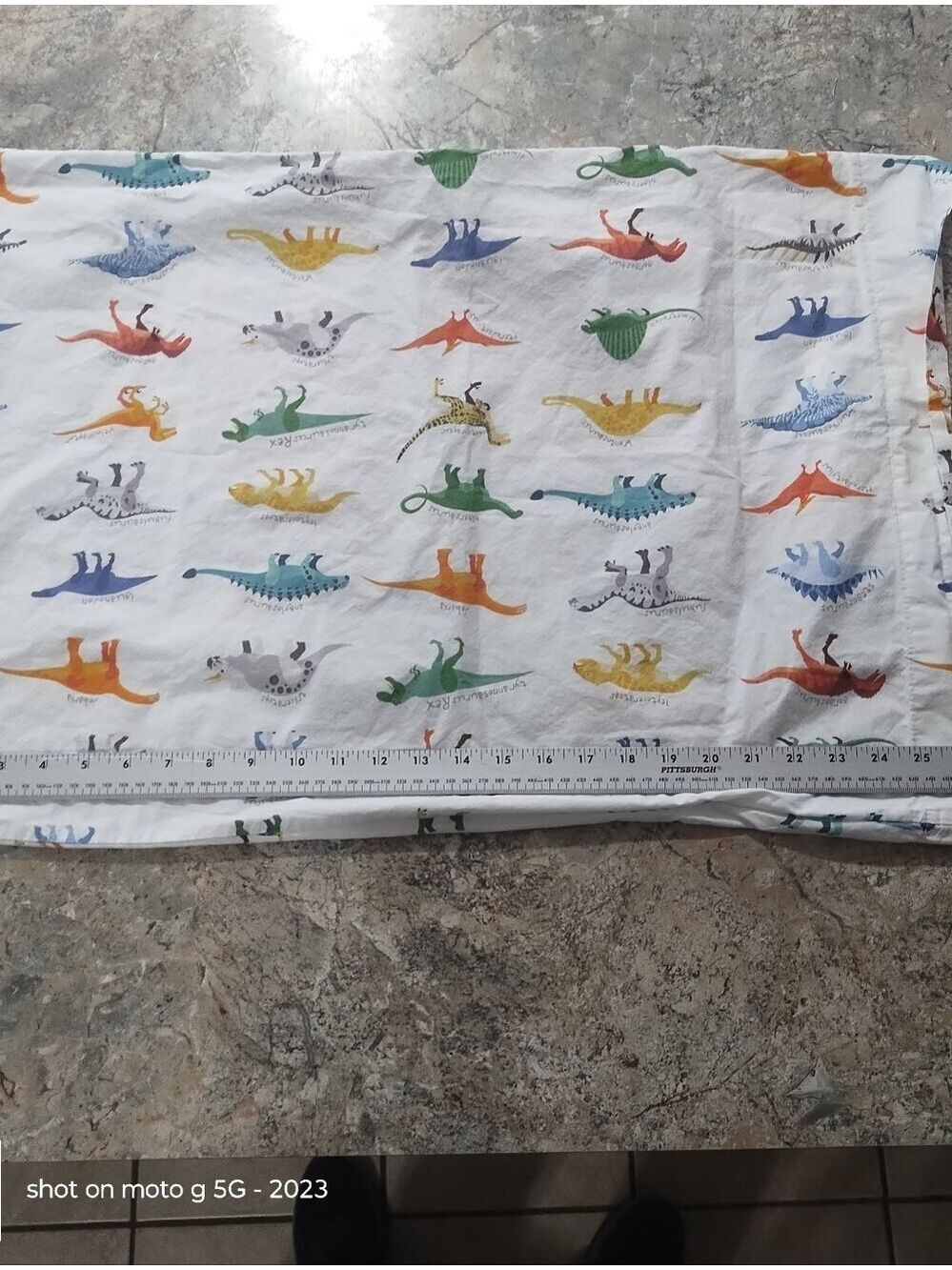 Pottery Barn Dinosaur Standard Pillowcase Organic Cotton Dino - Picture 6 of 6